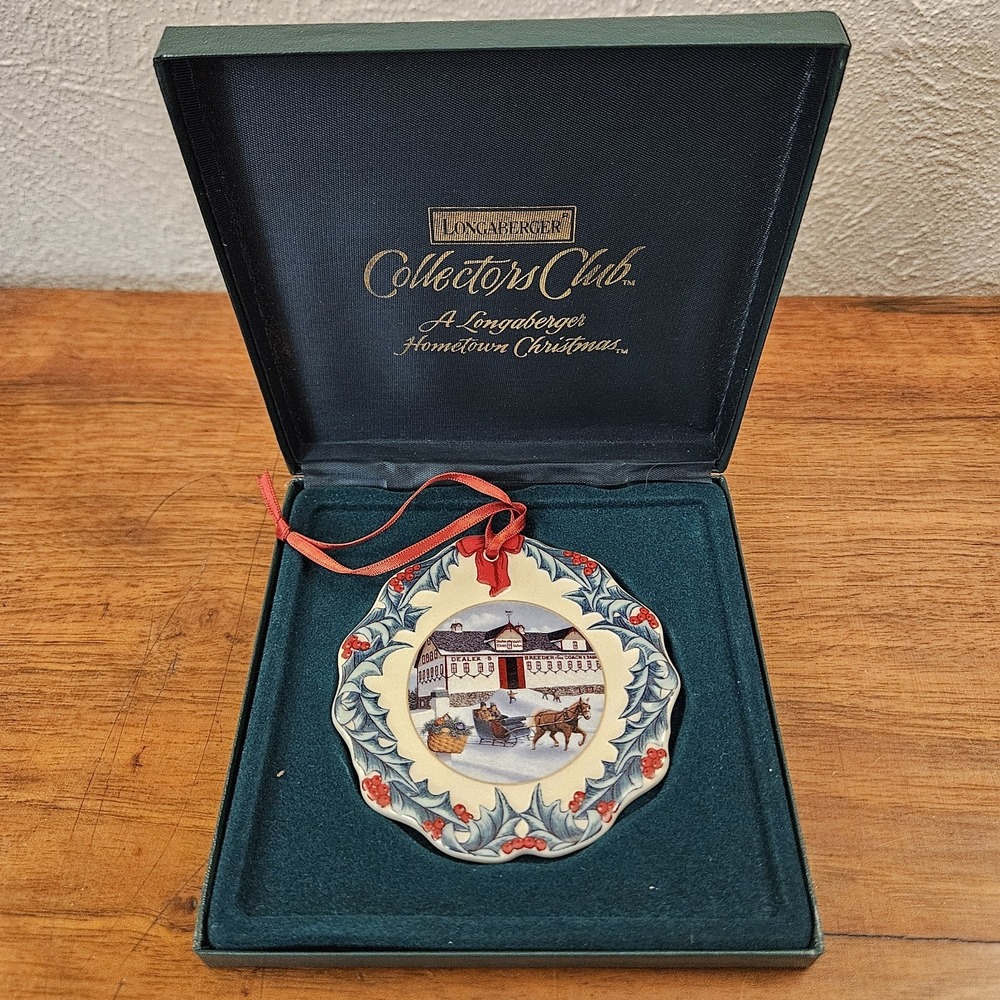 Longaberger Collector's Club Christmas Ornament 1999 Riding Through‎ the Snow